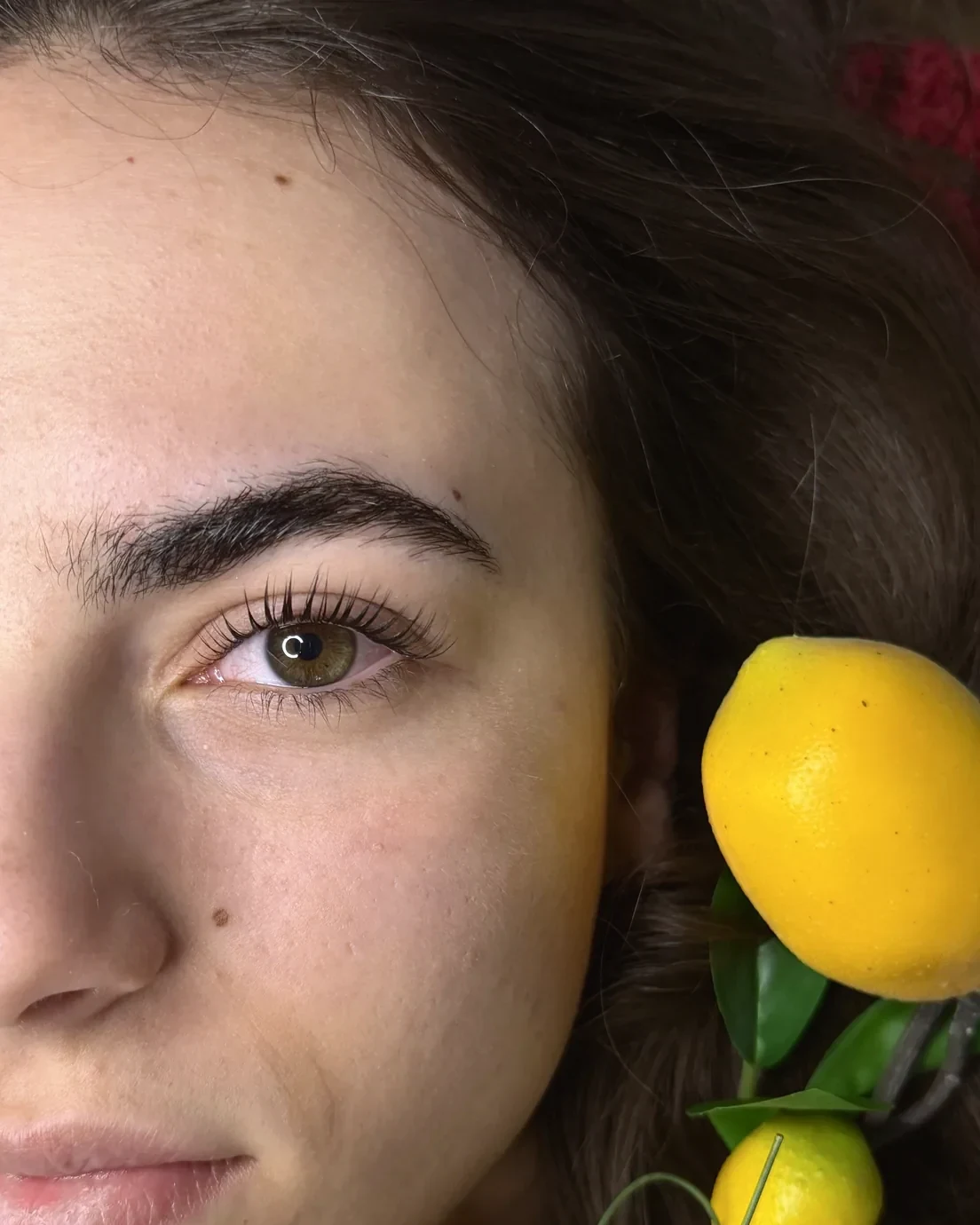 Korean Lashlifting Ergebnis mit frischem, offenem Blick